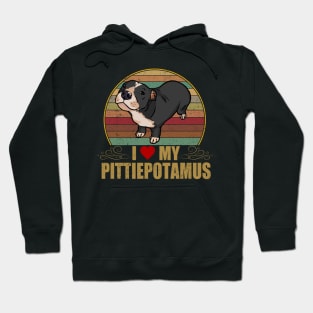 I Love My Pittiepotamus - Funny Pitbull Hoodie